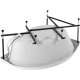 Каркас AQUANET Jamaica 160x100 L