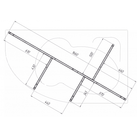 Каркас для ванны 1МАРКА Diana 150x90, L/R