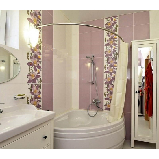 Карниз для ванны 1МАРКА Афродита (Afrodita) 140x140 нержавейка