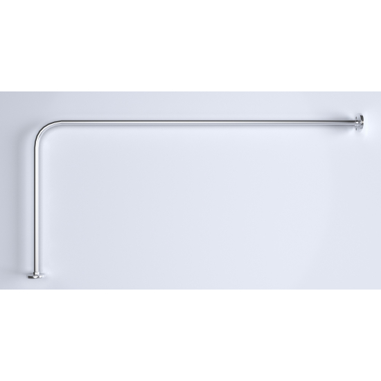 Карниз для ванны 1МАРКА Г-образный 170х75 нержавейка