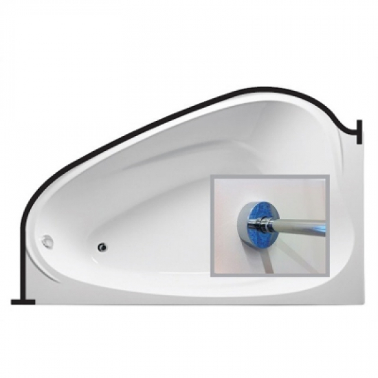 Карниз для ванны 1МАРКА Лав (Love) 185x135 нержавейка