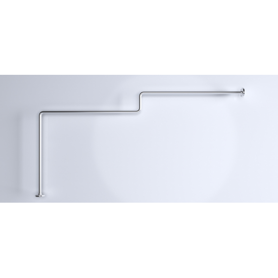 Карниз для ванны 1МАРКА Линея (Linea) 165x85 нержавейка 