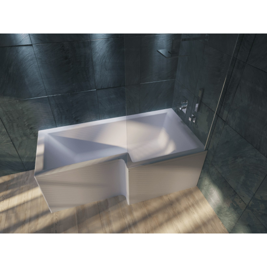 Карниз для ванны 1МАРКА Линея (Linea) 165x85 нержавейка 