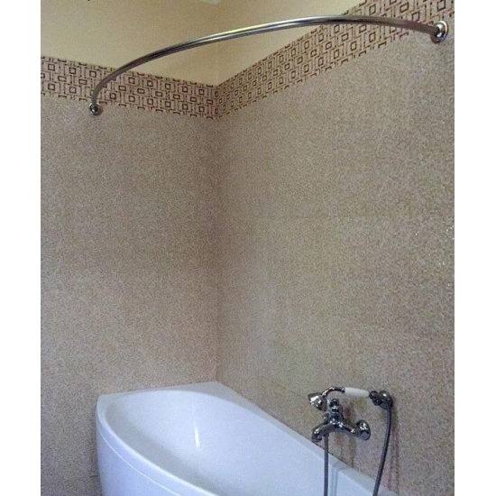 Карниз для ванны 1МАРКА Пикколо (Piccolo) 150x75 см нержавейка 