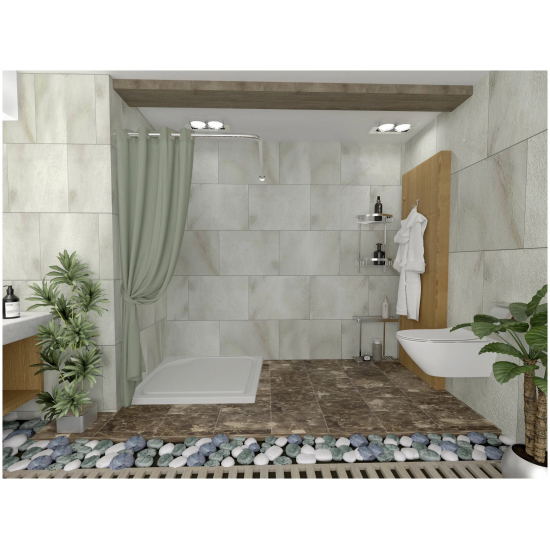 Карниз для ванны SANTREK HOME 100х100 дуга нержавейка