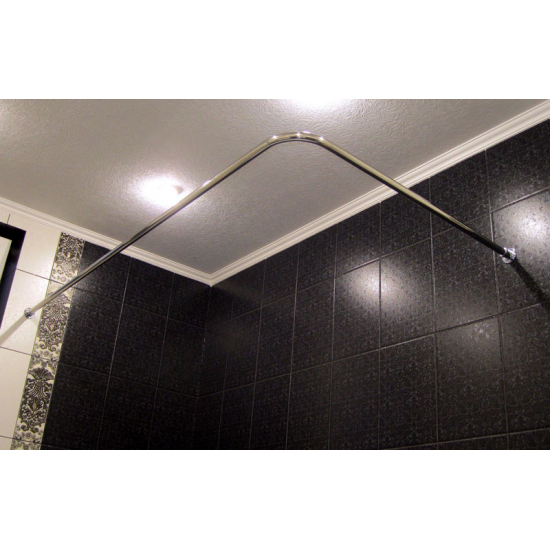 Карниз для ванны SANTREK HOME 150х75 Г-образный нержавейка