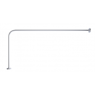 Карниз для ванны SANTREK HOME 170х70 Г-образный нержавейка