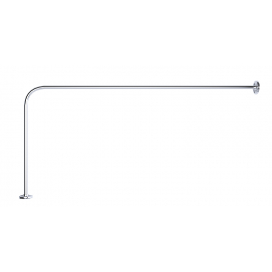 Карниз для ванны SANTREK HOME 180х80 Г-образный нержавейка