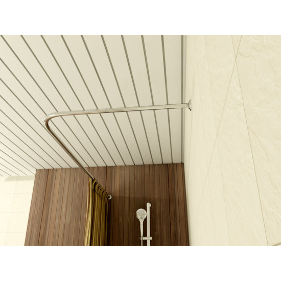 Карниз для ванны SANTREK HOME 180х80 Г-образный нержавейка