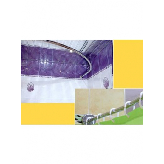 Карниз для ванны SANTREK HOME 90х90 Дуга нержавейка