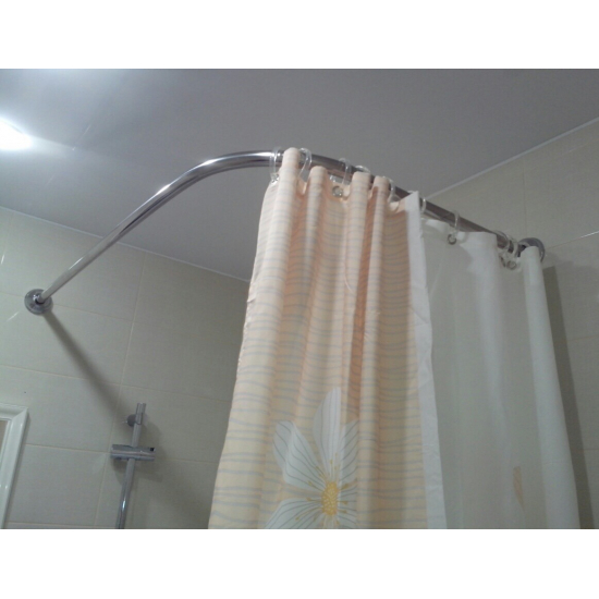 Карниз для ванны SANTREK HOME 90х90 Г-образный нержавейка