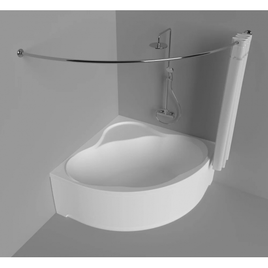 Карниз для ванны ТРИТОН Грация 140х140 нержавейка