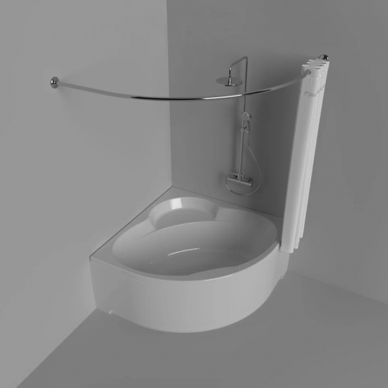 Карниз для ванны ТРИТОН Мартин 120х120 нержавейка