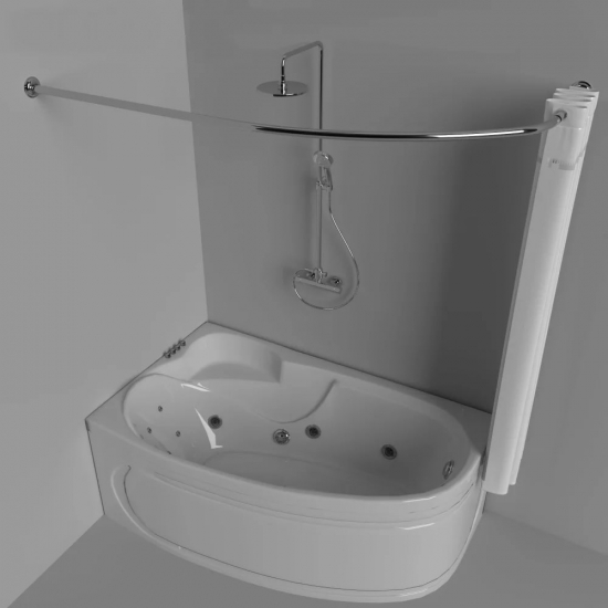 Карниз для ванны ТРИТОН Николь 160х100 нержавейка