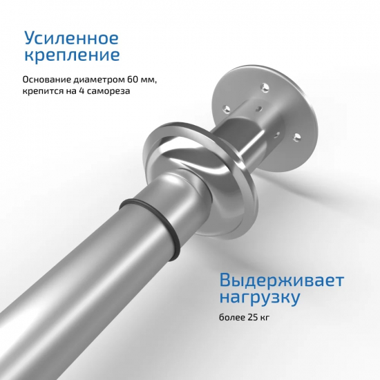 Карниз для ванны ТРИТОН Николь 160х100 нержавейка