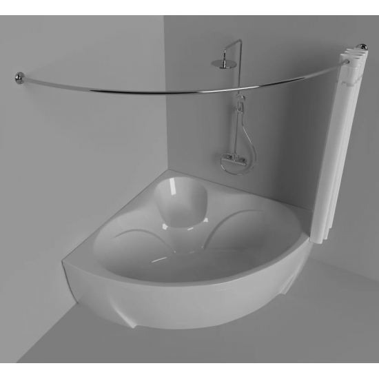 Карниз для ванны ТРИТОН Сабина 160х160  нержавейка