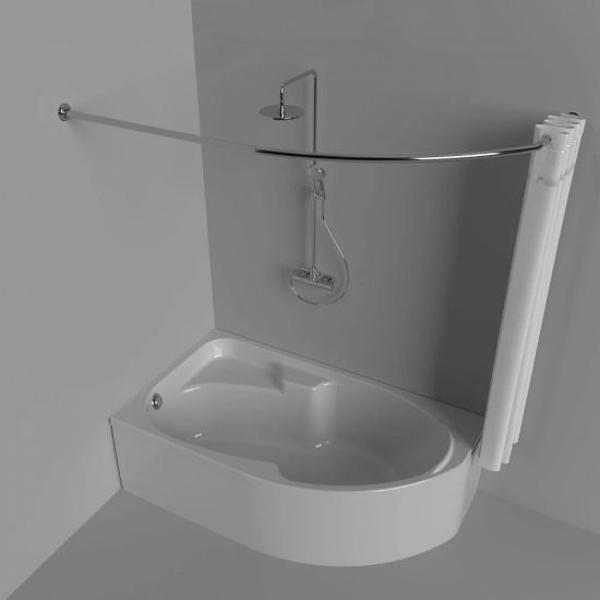 Карниз для ванны ТРИТОН София 170х95  нержавейка