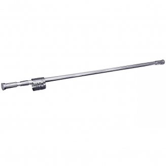 Карниз для ванны ZALEL 110х200 хром с кольцами