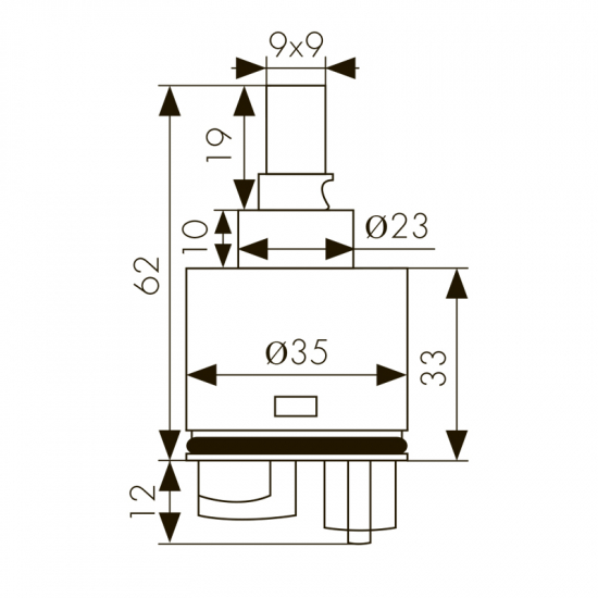 Картридж для смесителя 35 мм KAISER 6234 