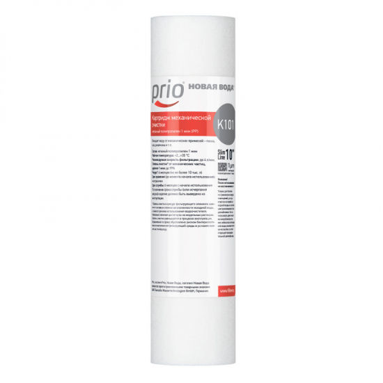 Картридж PRIO НОВАЯ ВОДА K101 10SL вспененный полипропилен, для холодной воды