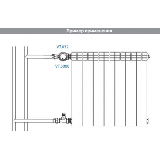 Клапан термостатический со сгоном VALTEC 1/2" прямой VT.032 N.04