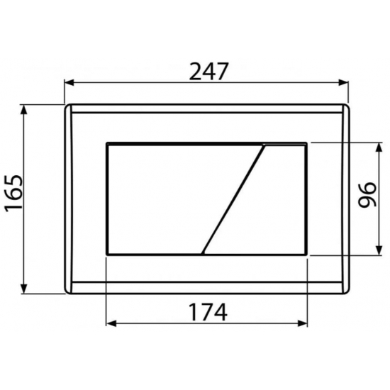 Кнопка для инсталляции  ALCA PLAST М171 хром глянцевая