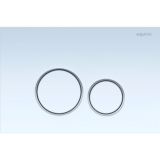 Кнопка для инсталляции AQUATEK KDI-0000015 (005A) белый, ободок хром, клавиши круглые