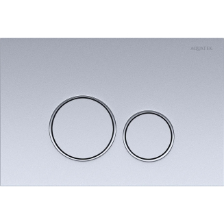 Кнопка для инсталляции AQUATEK KDI-0000019 (005C) хром матовый, ободок хром, клавиши круглые