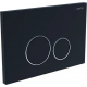 Кнопка для инсталляции AQUATEK KDI-0000020 (005D) черный матовый, ободок хром, клавиши круглые
