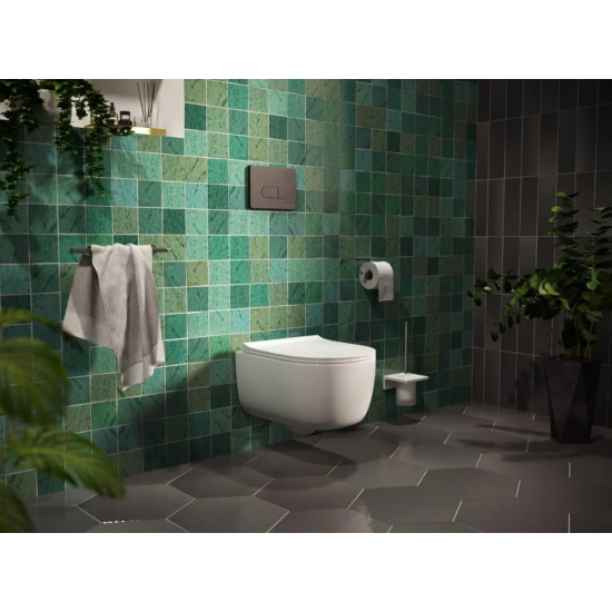 Кнопка для инсталляции BERGES NOVUM D5 Soft Touch чёрная