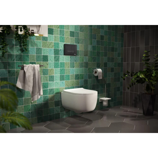 Кнопка для инсталляции BERGES NOVUM S5 Soft Touch чёрная