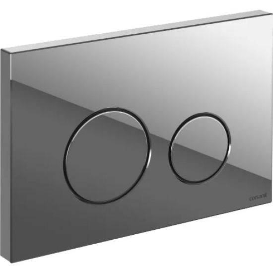 Кнопка для инсталляции CERSANIT Twins 63523 пластик, хром глянцевый