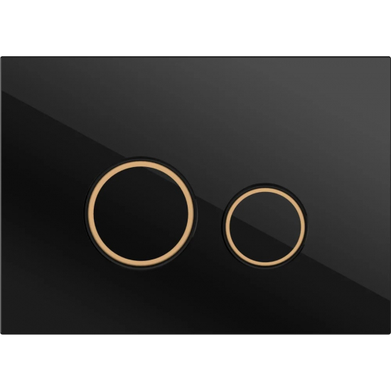 Кнопка для инсталляции CERSANIT Twins 63534 пластик, c рамкой, черная матовая