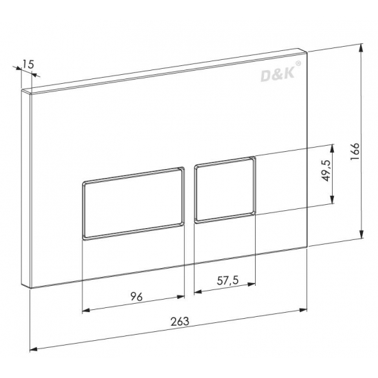 Кнопка для инсталляции  D&K Berlin DB1439016 белый