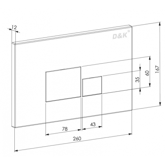 Кнопка для инсталляции  D&K Quadro DB1519025 чёрный