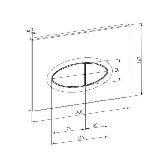 Кнопка для инсталляции  D&K Rhein.Marx DB1399016 белый