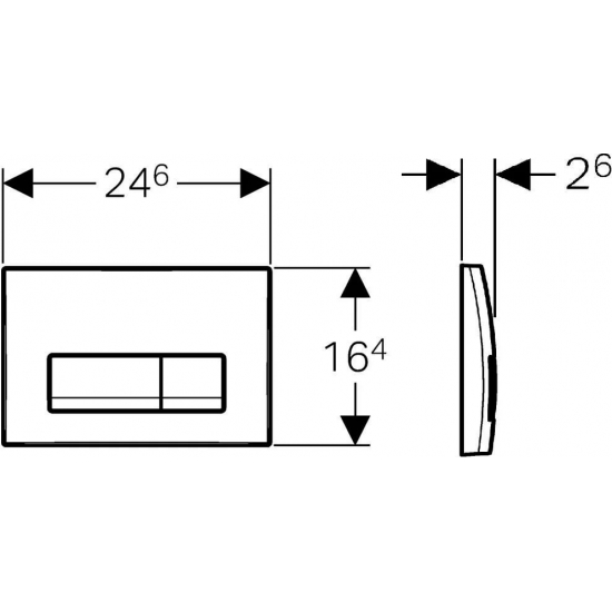 Кнопка для инсталляции  GEBERIT Delta 50 115.119.DW.1 черная