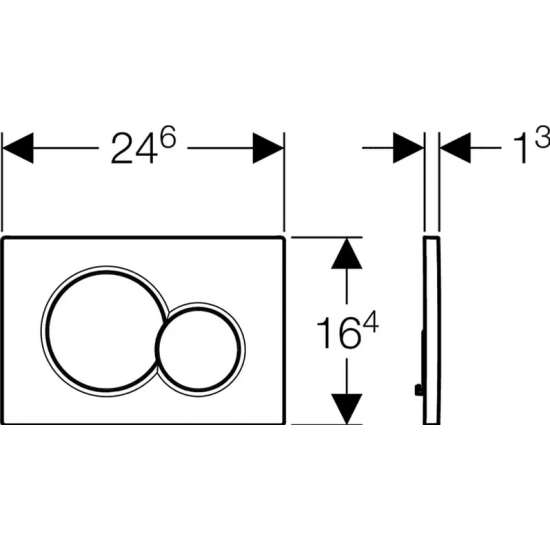 Кнопка для инсталляции GEBERIT Sigma 01 115.770.21.5 хром