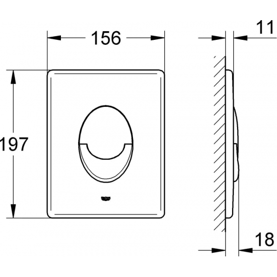 Кнопка для инсталляции GROHE Skate Air 38505000 хром