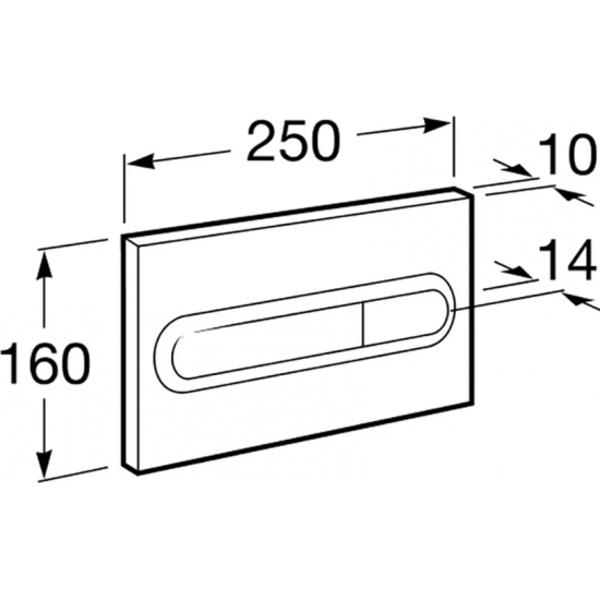 Кнопка для инсталляции ROCA PL1 Dual хром