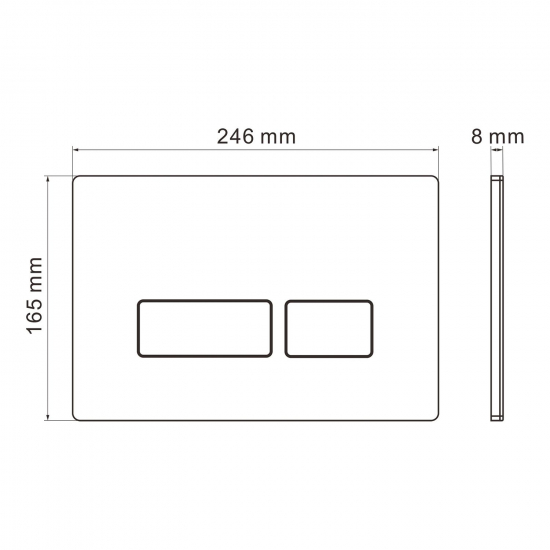 Кнопка для инсталляции WAVE А1 квадратная, белый
