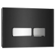 Кнопка для инсталляции WAVE E2 Glass прямоугольная, чёрный/хром
