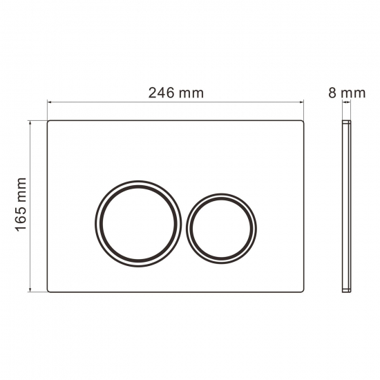 Кнопка для инсталляции WAVE W1 круглая, белый
