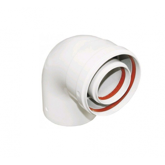 Коаксиальный отвод полипропиленовый 87, диам. 80/125, HT, Baxi KHG71408871-