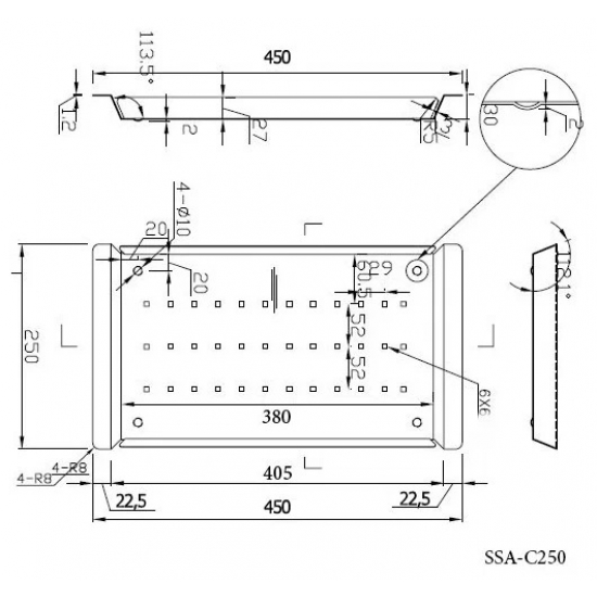 Коландер SEAMAN SSA-C250 для моек