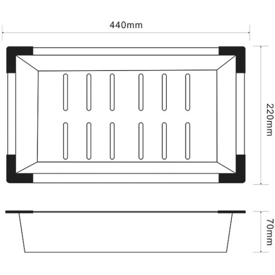 Коландер ZORG Inox R C 12-51 для моек