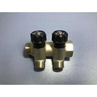 Коллектор регулируемый FRAP на 2 контура 3/4"x1/2" FM F404.2