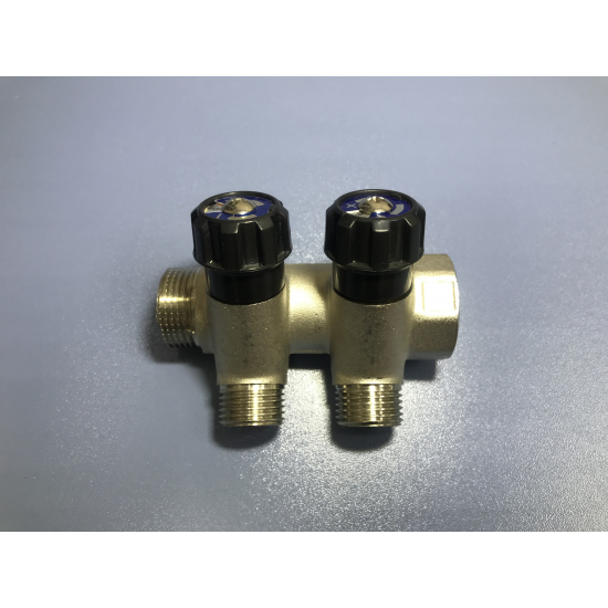 Коллектор регулируемый FRAP на 2 контура 3/4"x1/2" FM F404.2