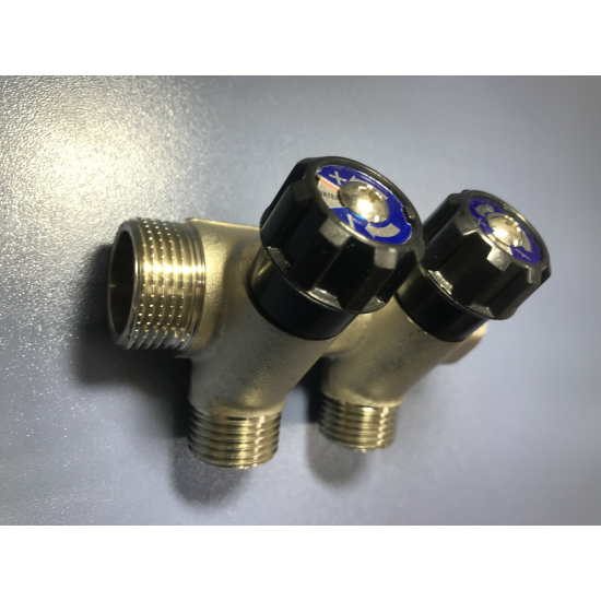 Коллектор регулируемый FRAP на 2 контура 3/4"x1/2" FM F404.2