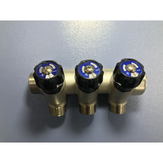 Коллектор регулируемый FRAP на 3 контура 3/4"x1/2" FM F404.3